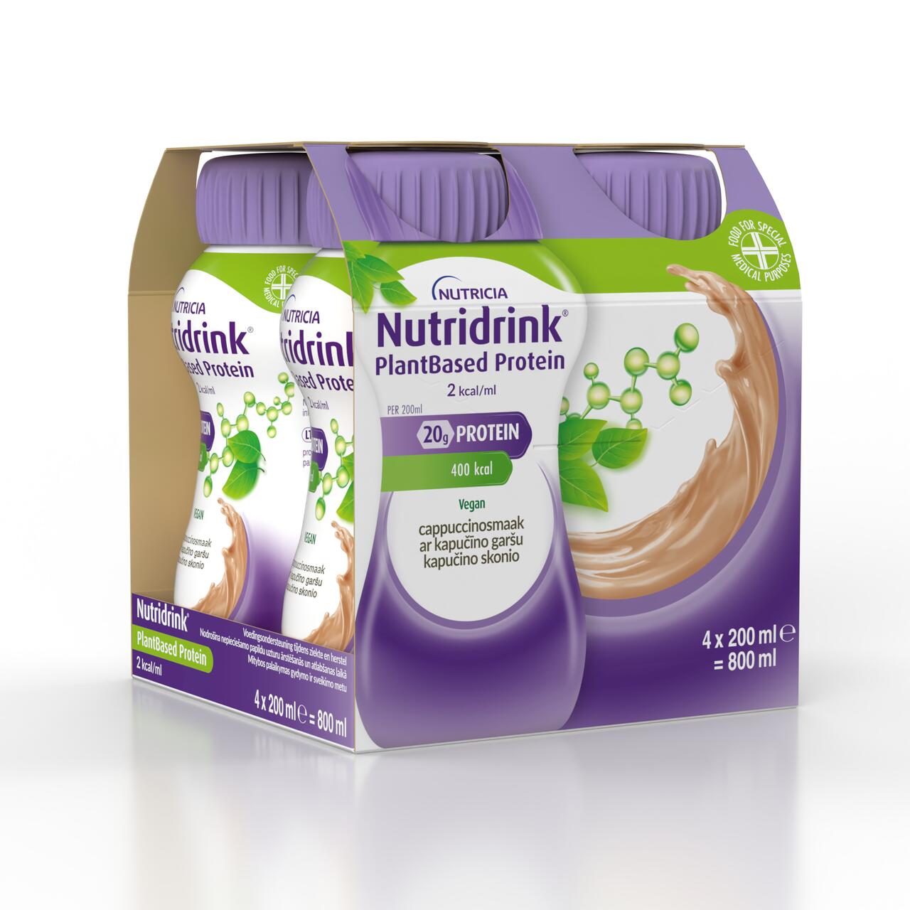 NUTRIDRINK PROTEIN 2KCAL PE BAZA DE PLANTE - AROMA DE CAPPUCCINO