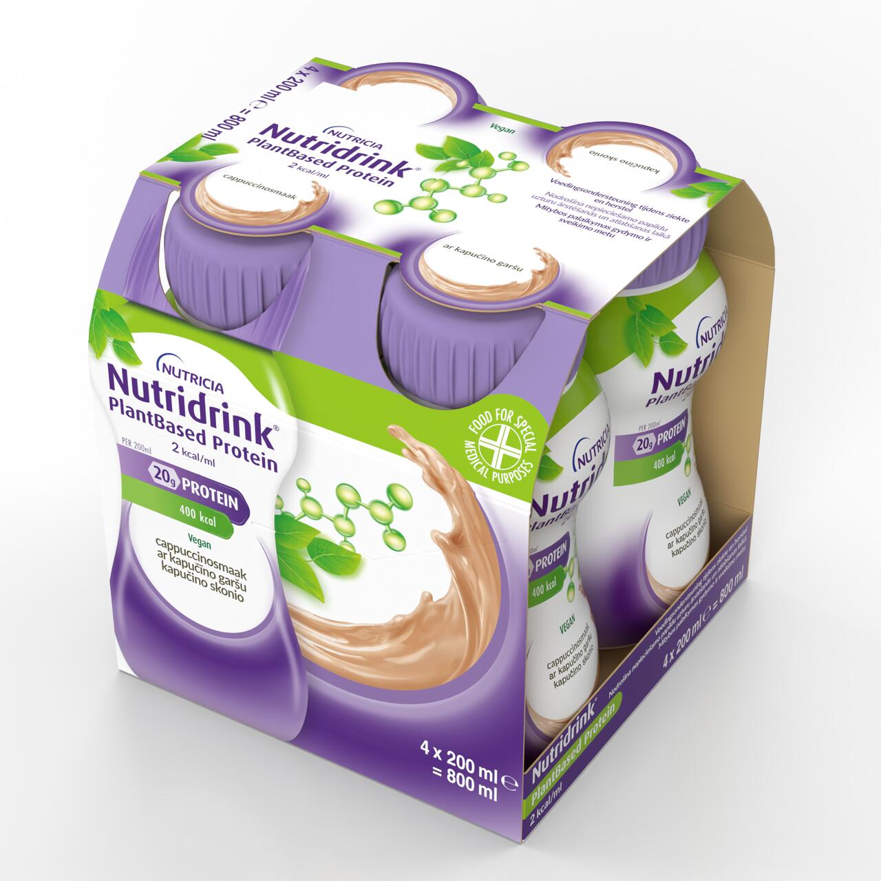 NUTRIDRINK PROTEIN 2KCAL PE BAZA DE PLANTE - AROMA DE CAPPUCCINO