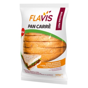 FLAVIS PAN CARRE - Paine alba feliata, cu continut proteic scazut 300g
