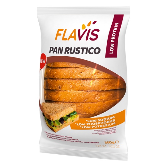 FLAVIS PAN RUSTICO - Paine neagra feliata, cu continut proteic scazut 300g