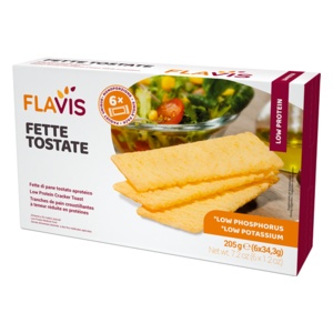 FLAVIS FETTE TOSTATE - Felii de paine prajite, cu continut proteic scazut 205g
