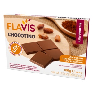 FLAVIS CHOCOTINO - Produs de cofetarie cu continut proteic scazut  100g