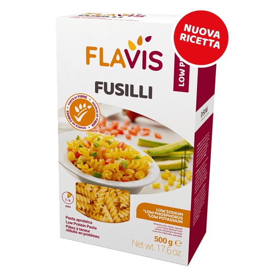 FLAVIS FUSILLI - Paste cu continut proteic scazut 500g