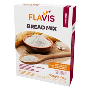 FLAVIS BREAD MIX - Amestec hipoproteic pentru paine si aluat dospit 550g - Contine un plic de drojdie uscata (10g)