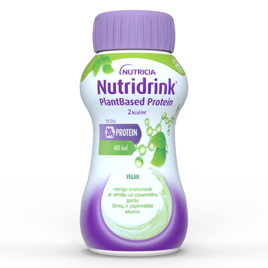 NUTRIDRINK PROTEIN 2KCAL PE BAZA DE PLANTE - AROMA DE MAZARE SI MENTA 4X200ML