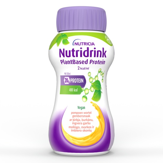 NUTRIDRINK PROTEIN 2KCAL PE BAZA DE PLANTE - AROMA DE DOVLEAC SI MORCOVI 4X200ML