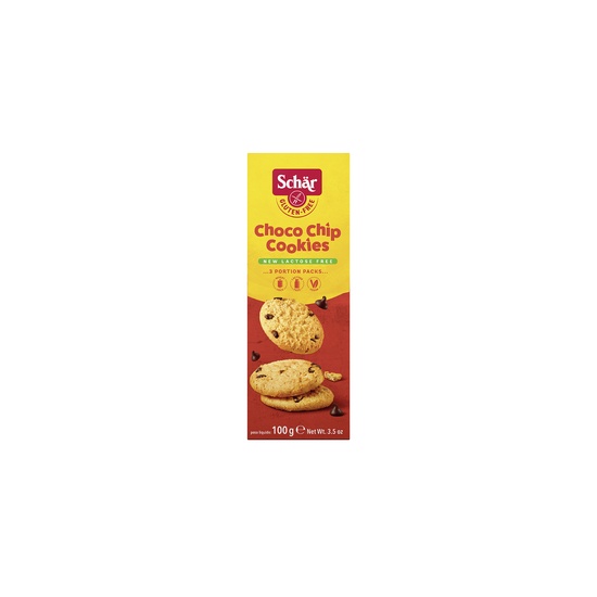 Choco Chip Cookies - Biscuiti cu fulgi de ciocolata fara gluten x 100 g 