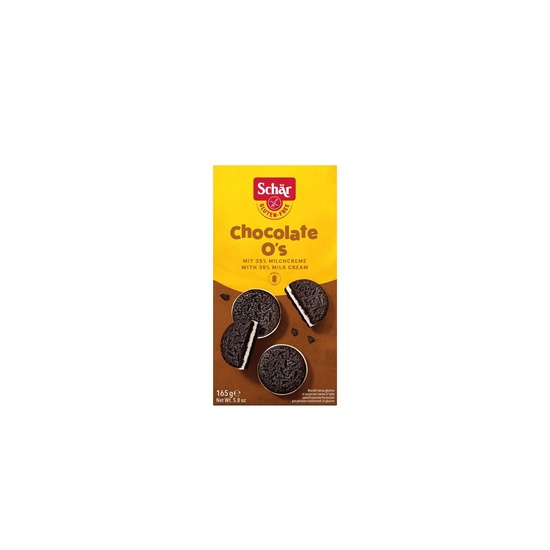 Chocolate O’S - Biscuiti cu crema de lapte fara gluten x 165 g 