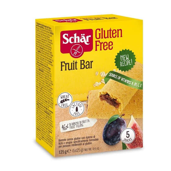 Fruit Bar - Batoane fara gluten cu umplutura de prune si smochine x 125 g 