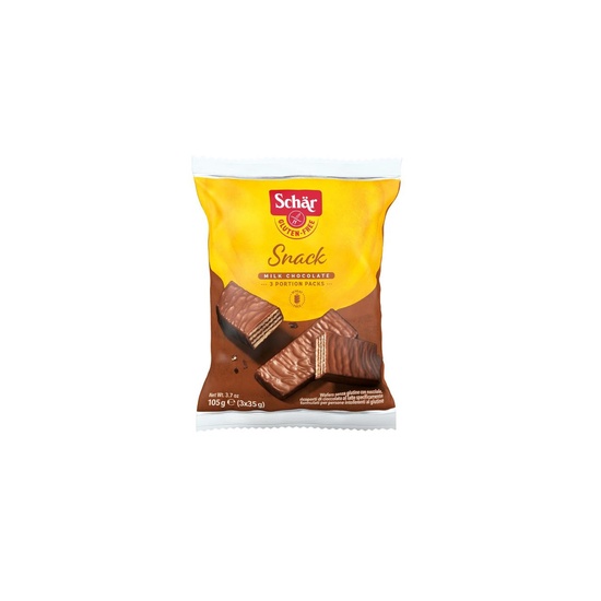 Snack - Napolitane fara gluten invelite in ciocolata x 105 g 