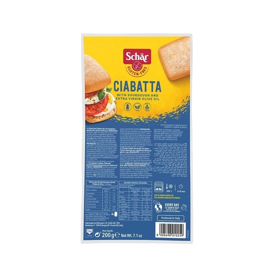 Ciabattine - Paine ciabatta fara gluten x 200 g 